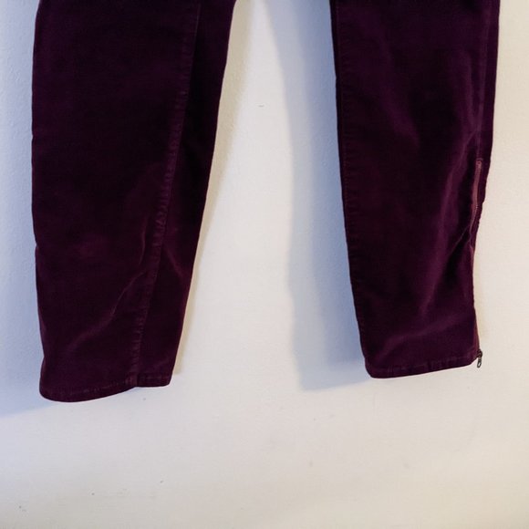 Pilcro & the Letterpress Wine Corduroy Pants Ankle Zip Size 29 - Picture 4 of 11